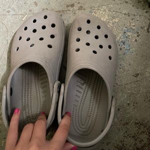 Grey crocs